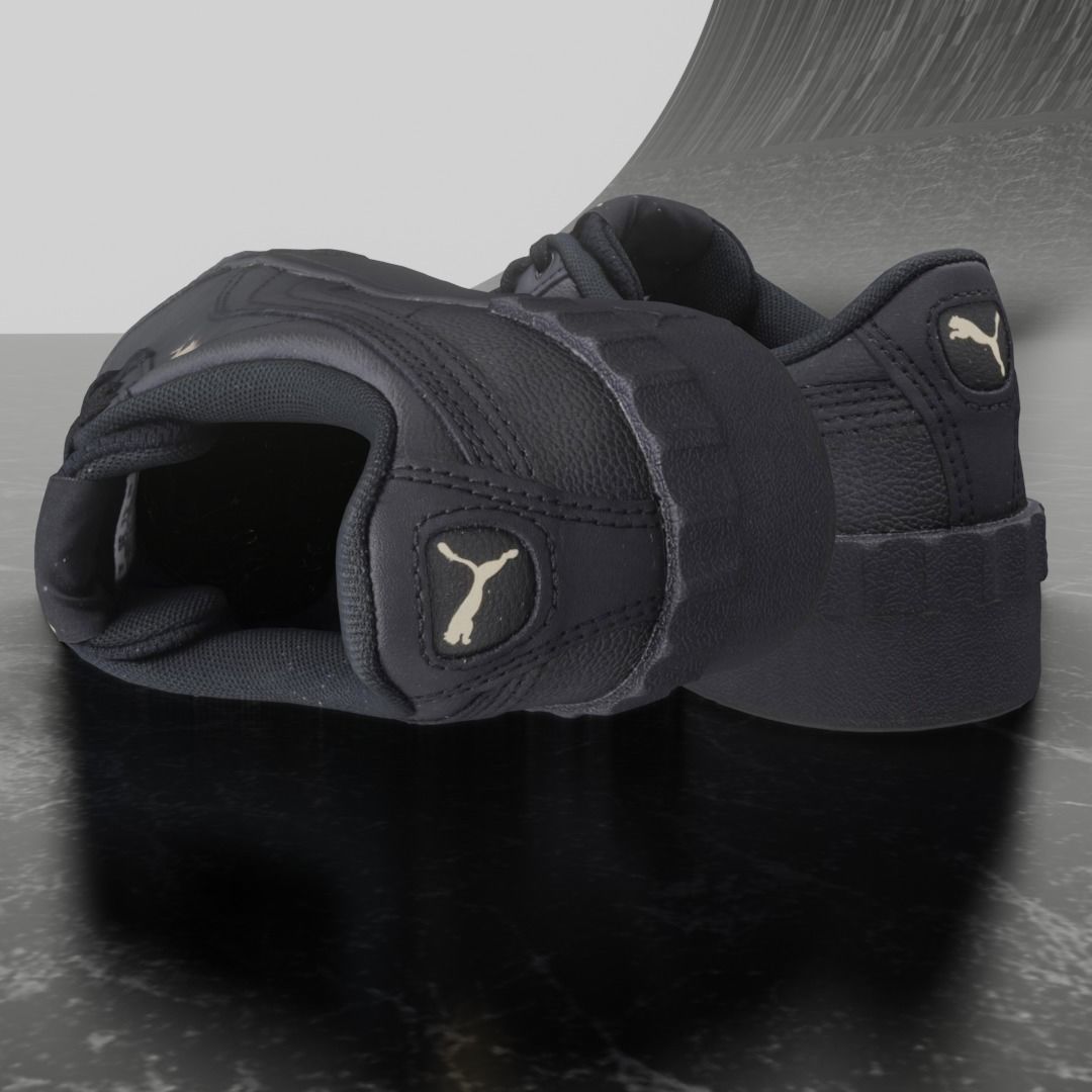 Puma 3D Shoes - Gold - Black - Soft Foam Low-poly 3D model_6