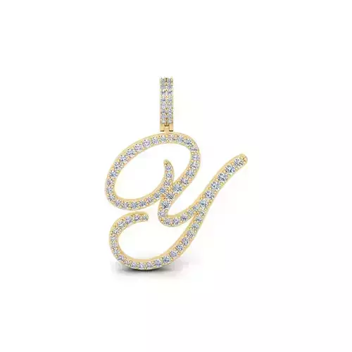 Y Font Latter Pendent 3d Model and Render 