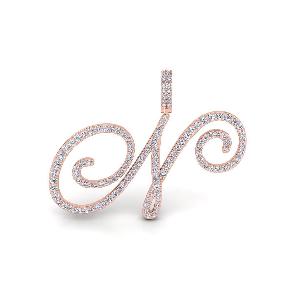 N Latter Pendent 3d Model and Render 3D print model_1