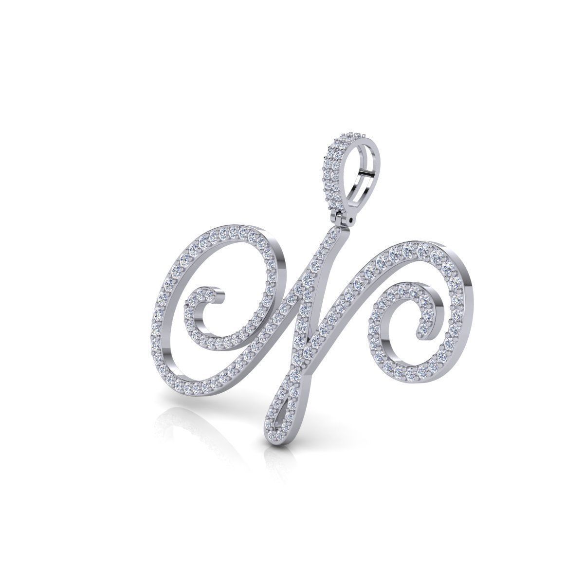 N Latter Pendent 3d Model and Render 3D print model_8