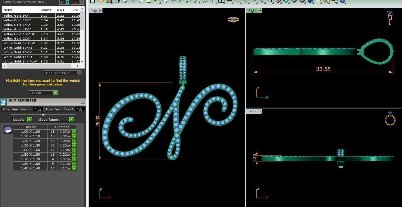 N Latter Pendent 3d Model and Render 3D print model_9
