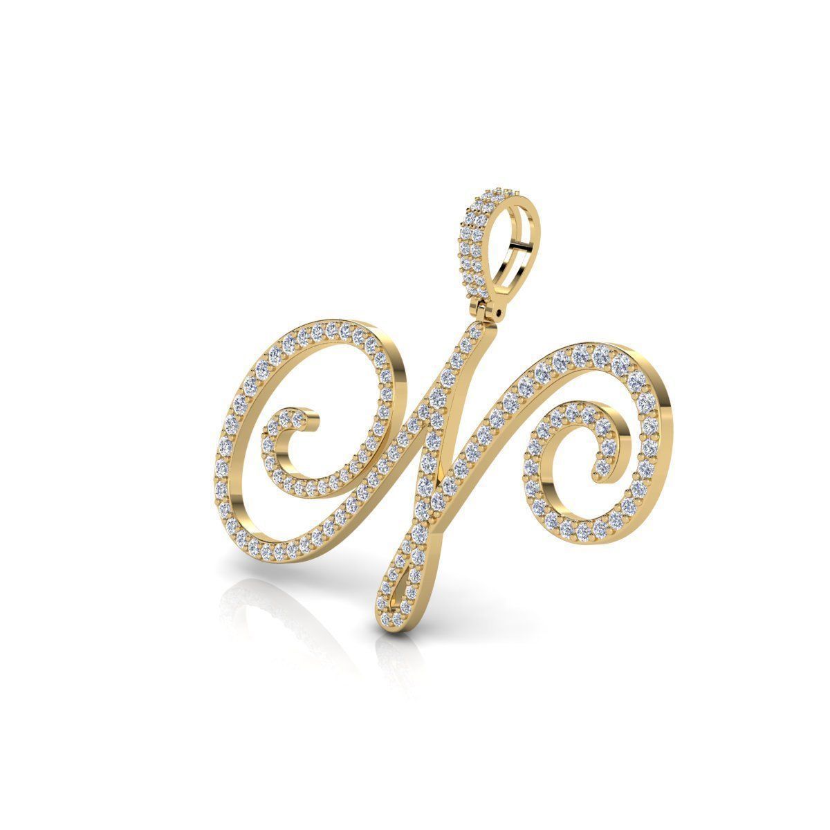 N Latter Pendent 3d Model and Render 3D print model_6