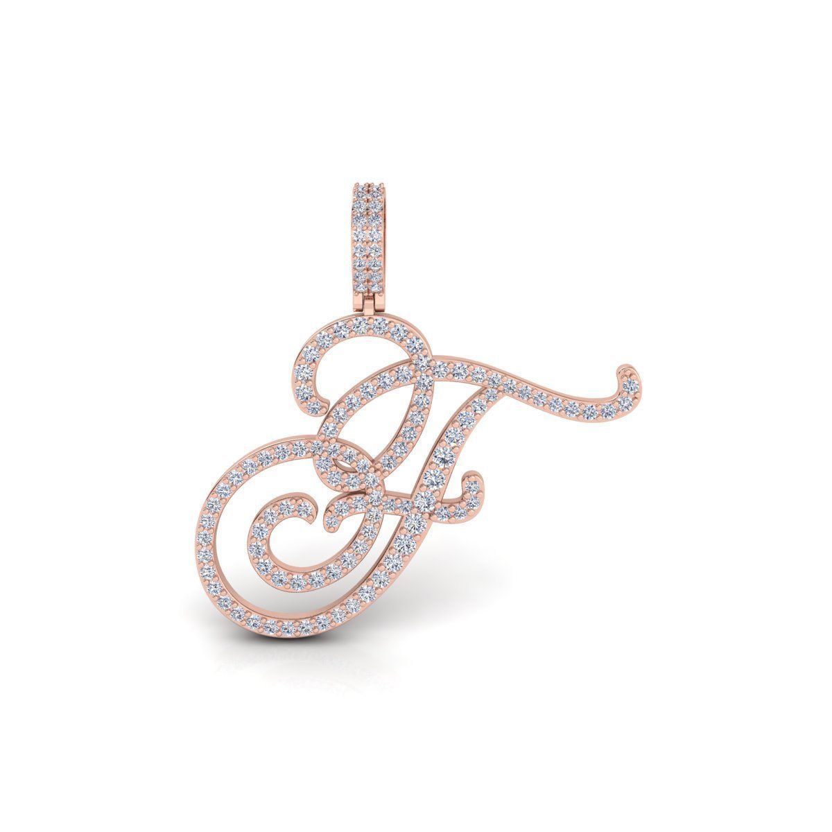 J Font Latter Pendent 3d Model and Render 3D print model_1