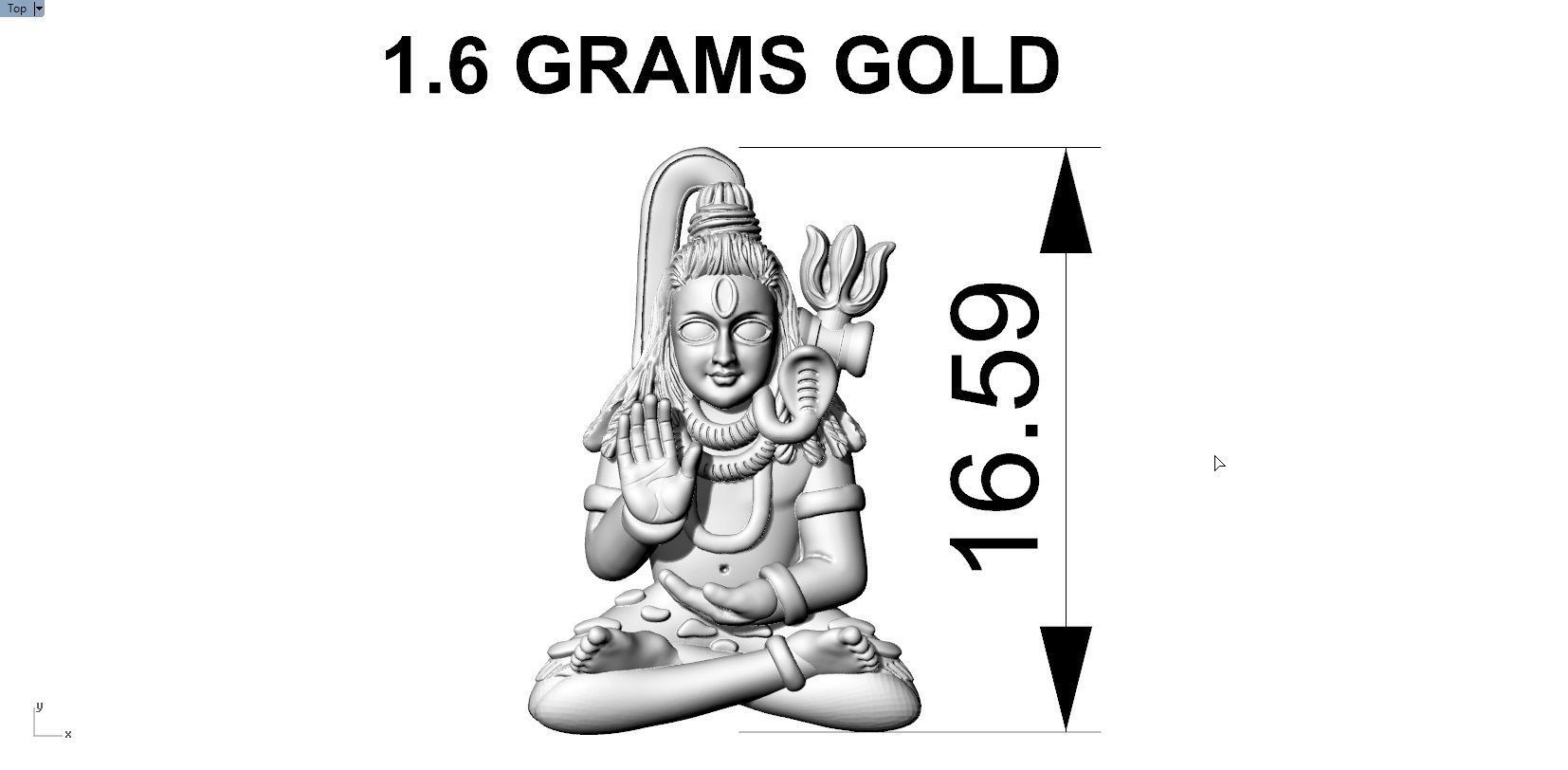 LORD SIVA PENDENT 3D print model_7