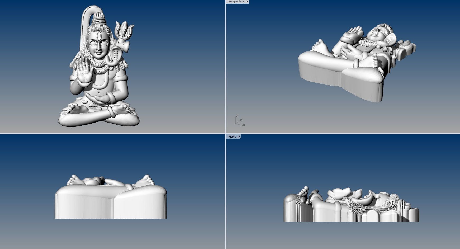 LORD SIVA PENDENT 3D print model_9