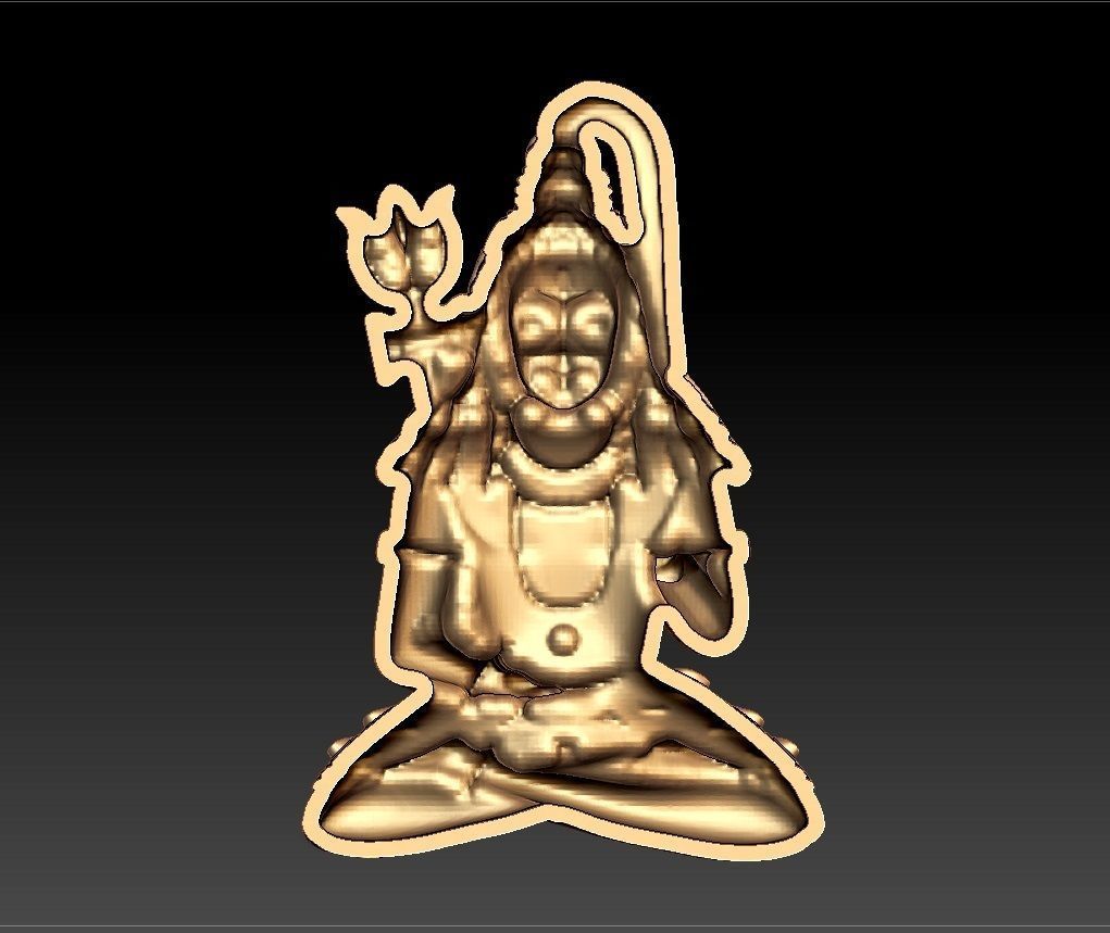 LORD SIVA PENDENT 3D print model_3