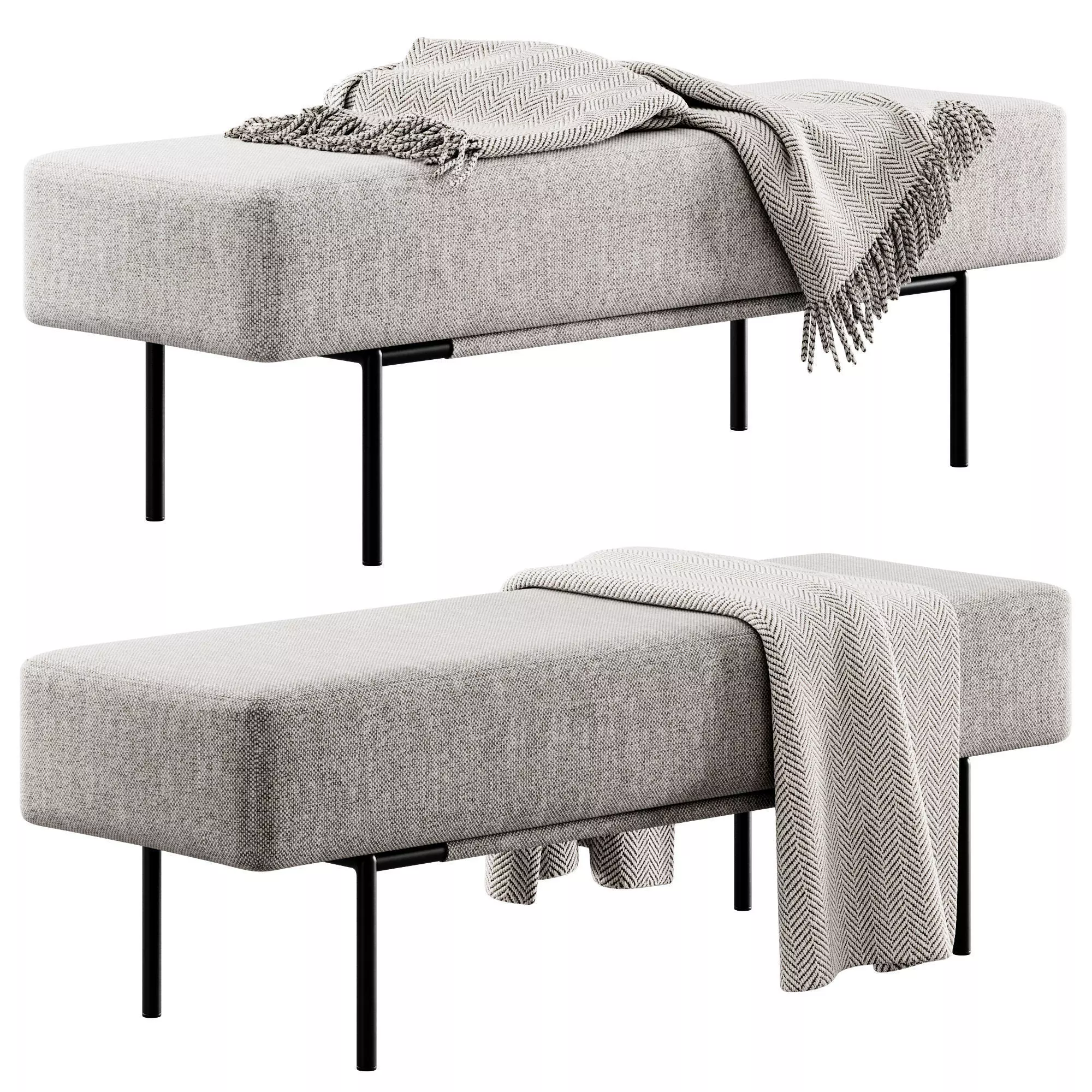 Bench by Bouclair 3D model_0