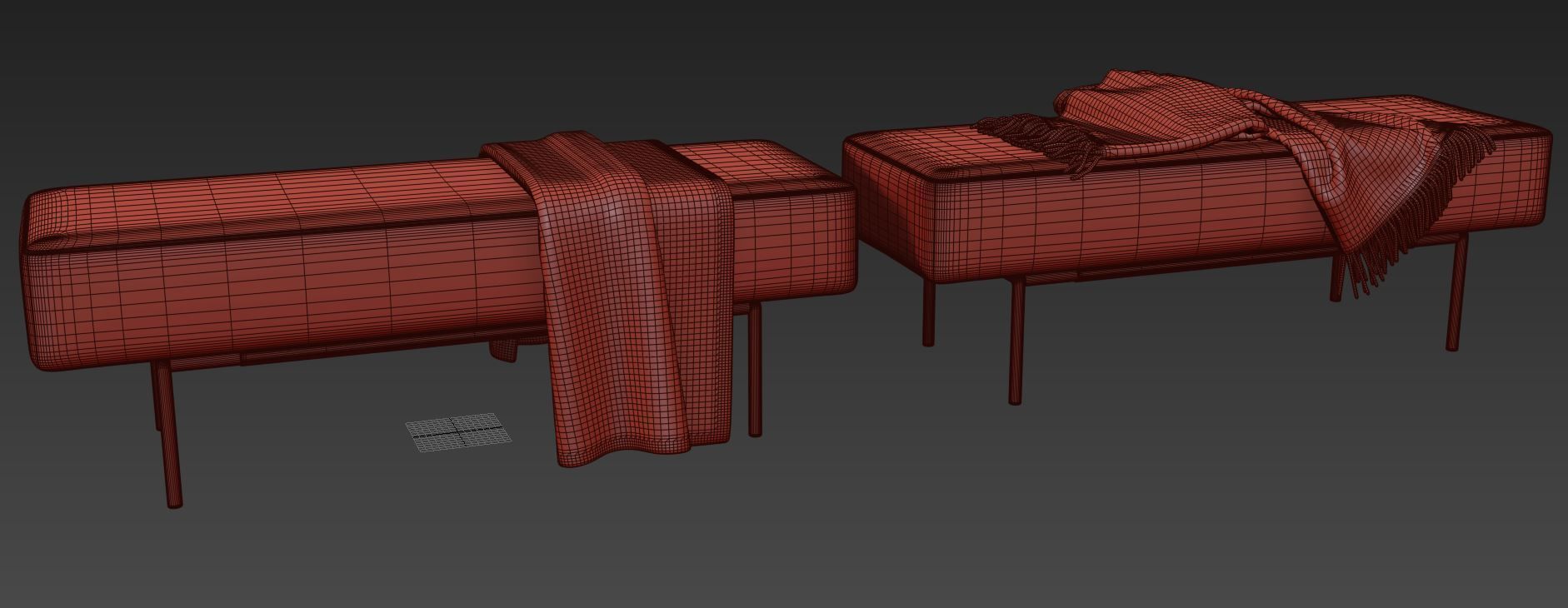 Bench by Bouclair 3D model_9