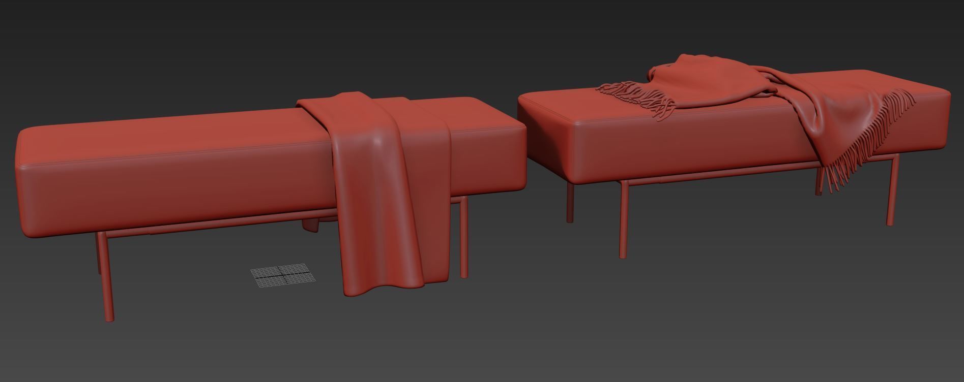 Bench by Bouclair 3D model_8