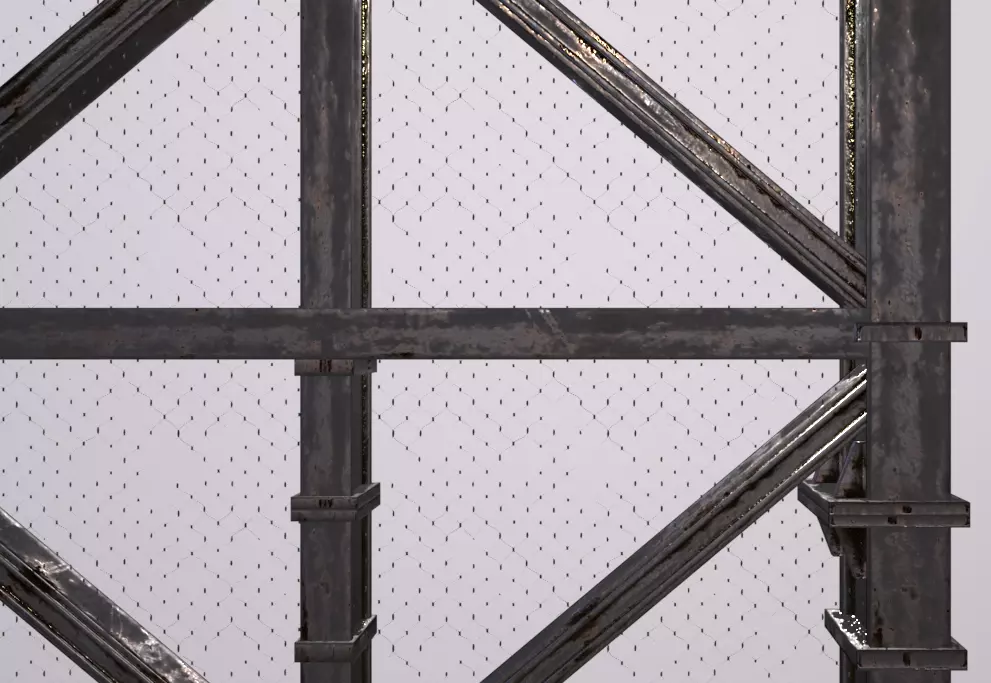 Giant Gate Low-poly 3D model_0