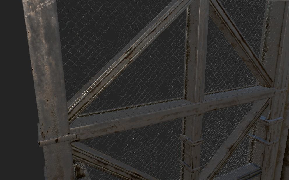 Giant Gate Low-poly 3D model_4