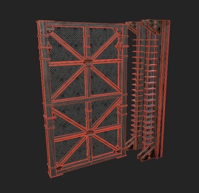 Giant Gate Low-poly 3D model_5