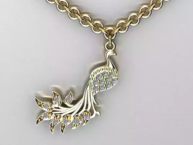 peacock pendant