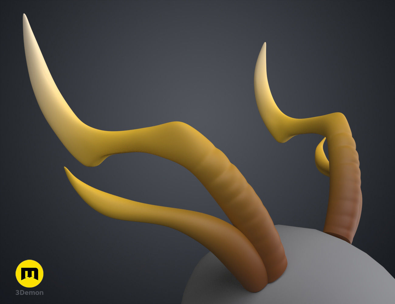 Zhonglis Horns - Genshin Impact 3D print model_4