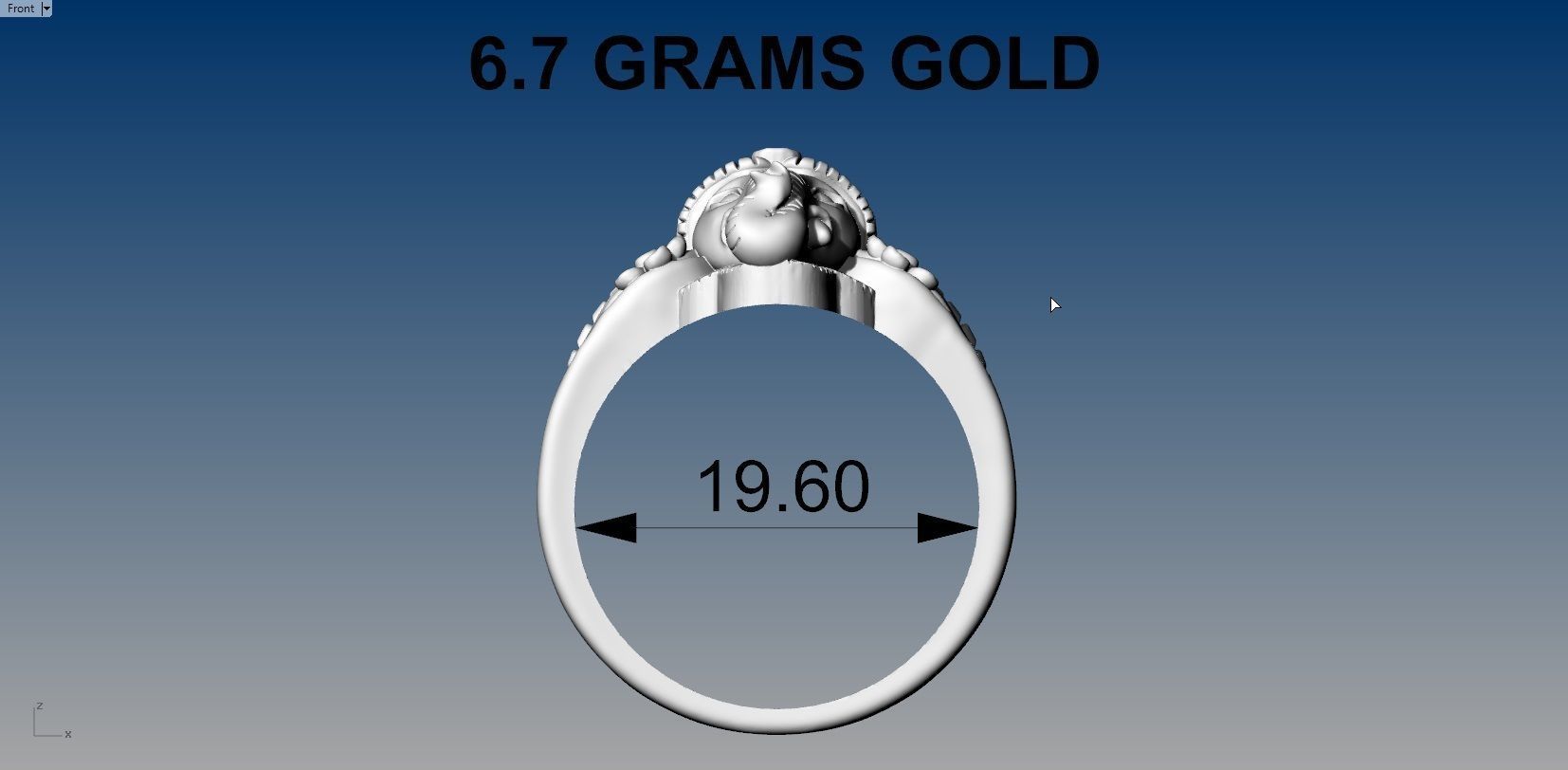 VINAYAGAR RING 3D print model_6