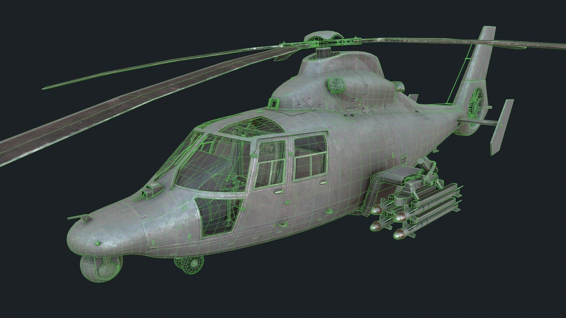 Harbin Z-9 Low-poly 3D model_7