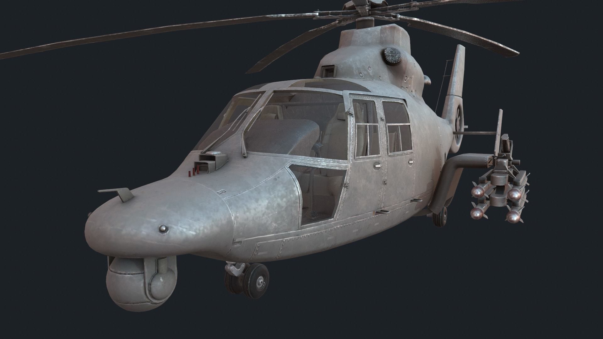Harbin Z-9 Low-poly 3D model_1