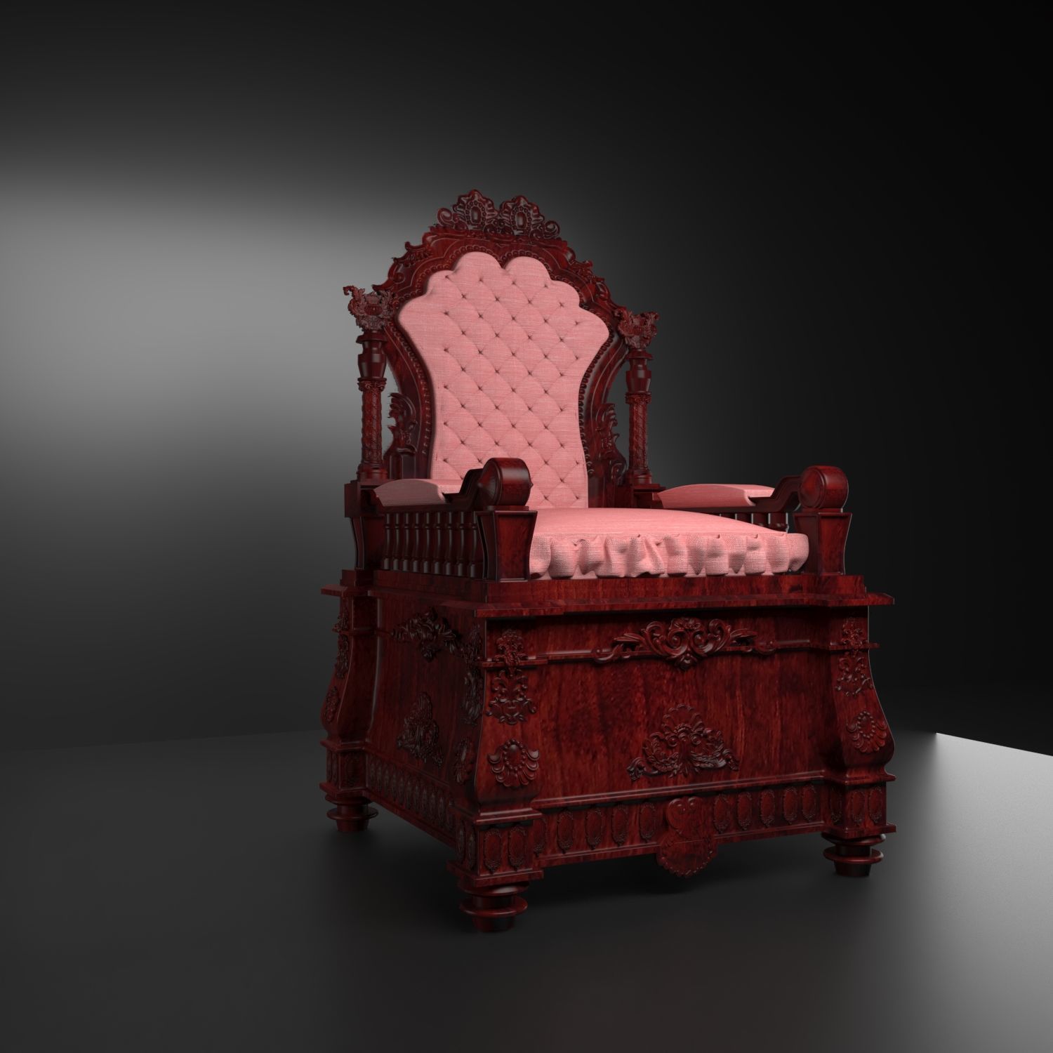 Royal chair 3D model_5