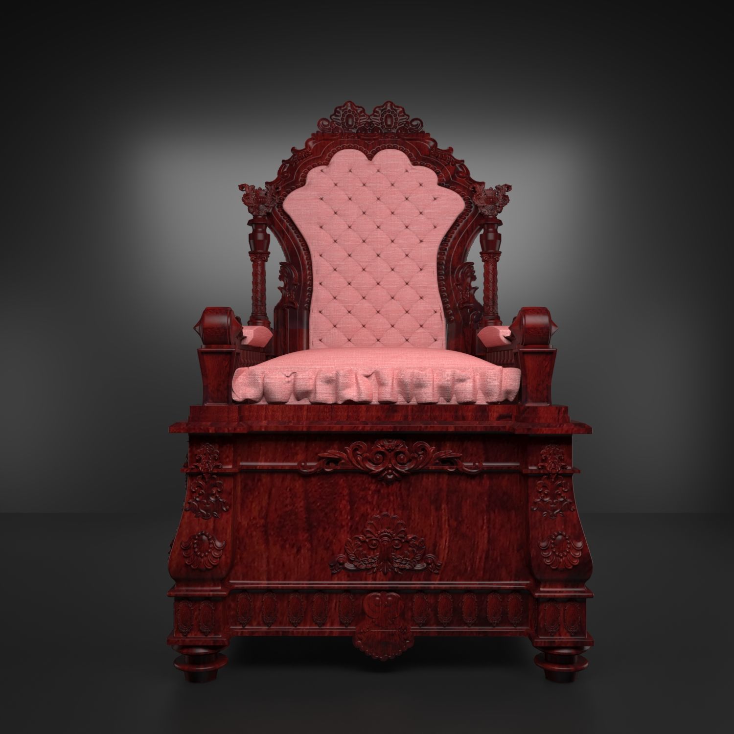 Royal chair 3D model_4