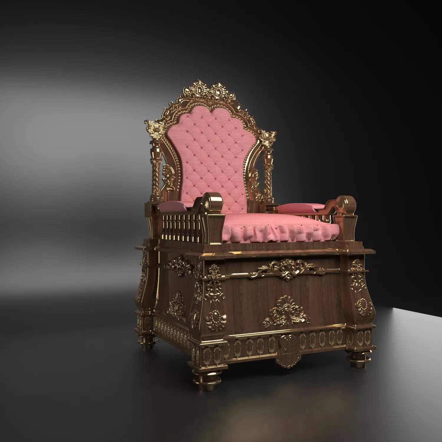 Royal chair 3D model_0