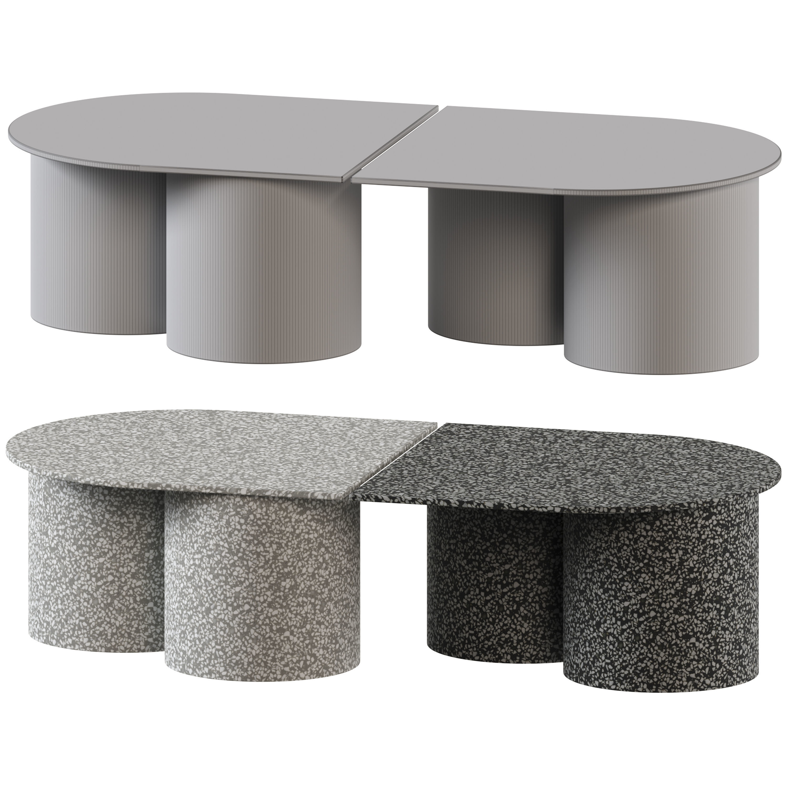 Low Twins Coffee Tables By PIETRO FRANCESCHINI 3D model_1