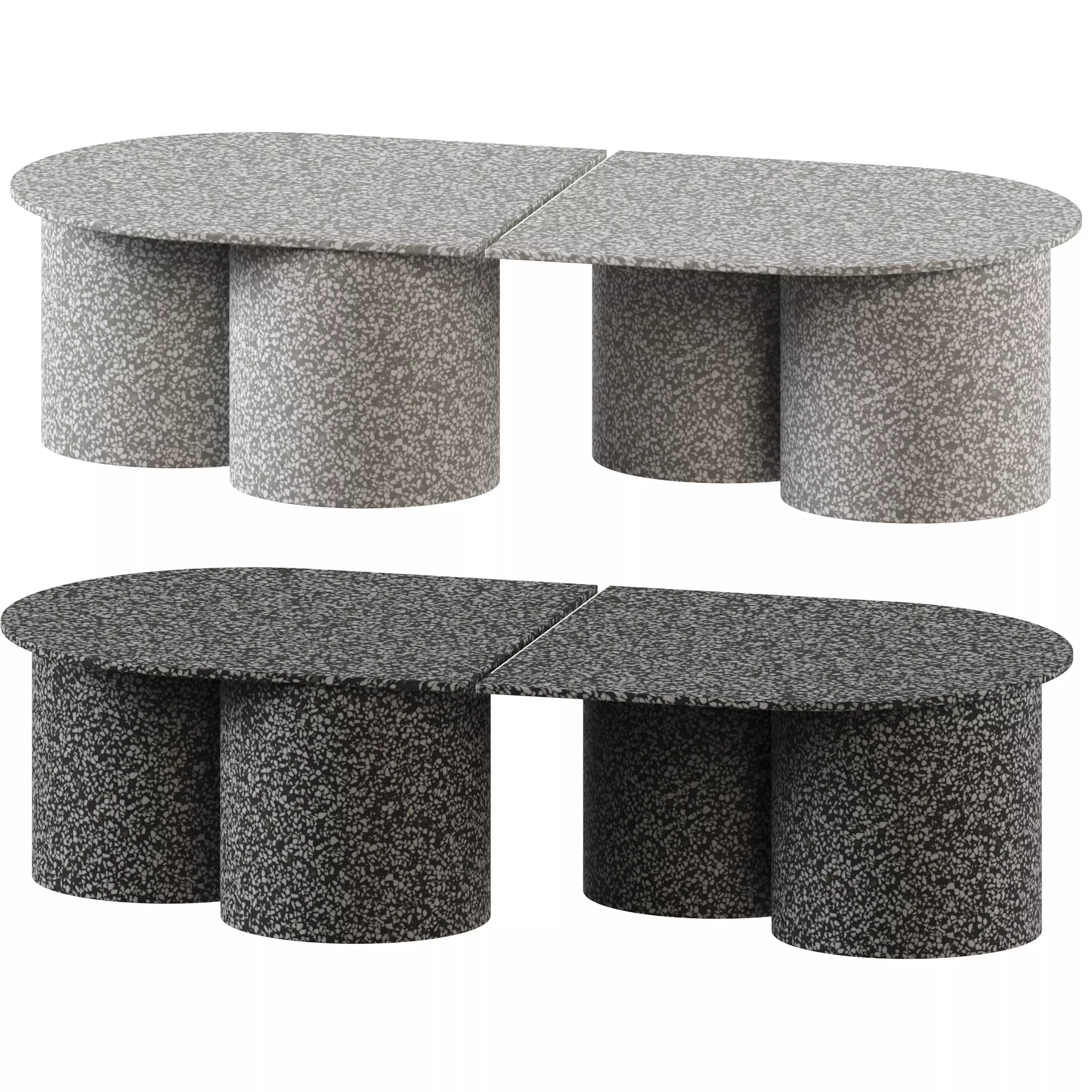 Low Twins Coffee Tables By PIETRO FRANCESCHINI 3D model_0