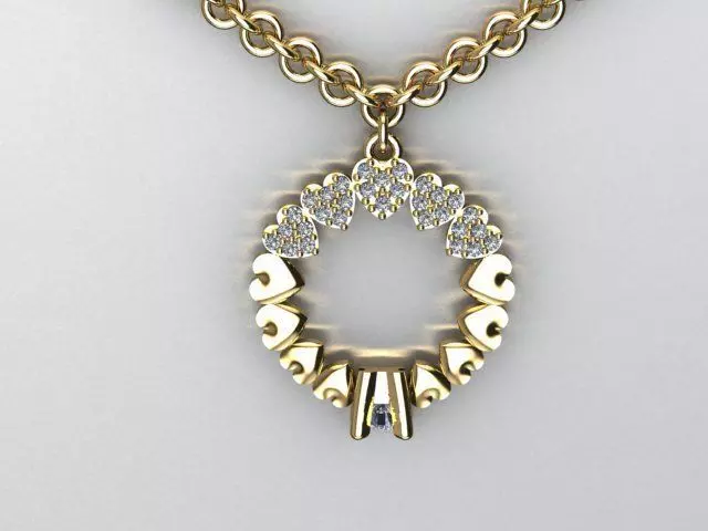 heart pendant 3D print model_0