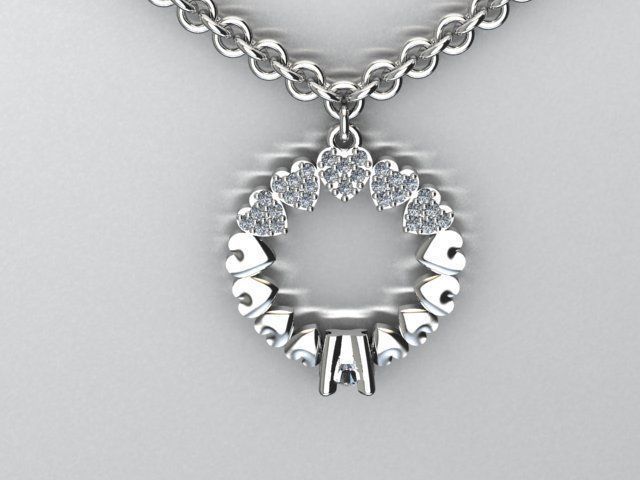 heart pendant 3D print model_1