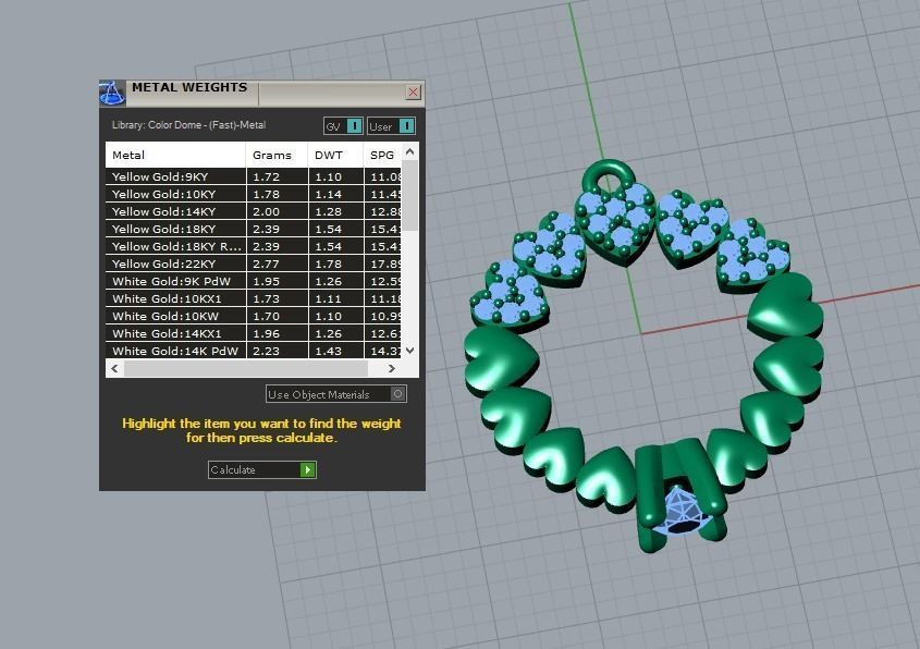 heart pendant 3D print model_4