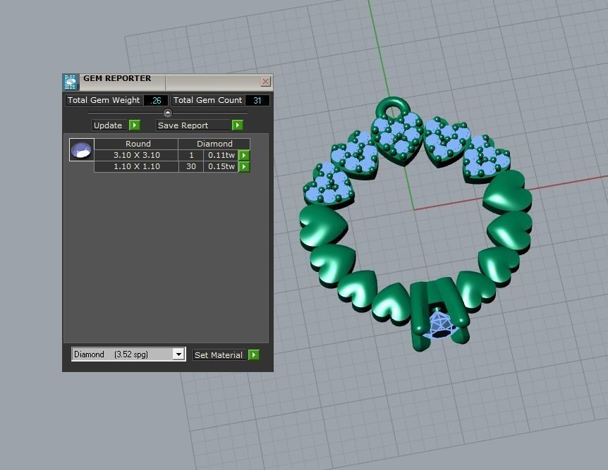 heart pendant 3D print model_5