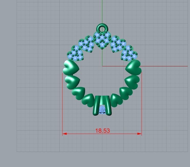 heart pendant 3D print model_7