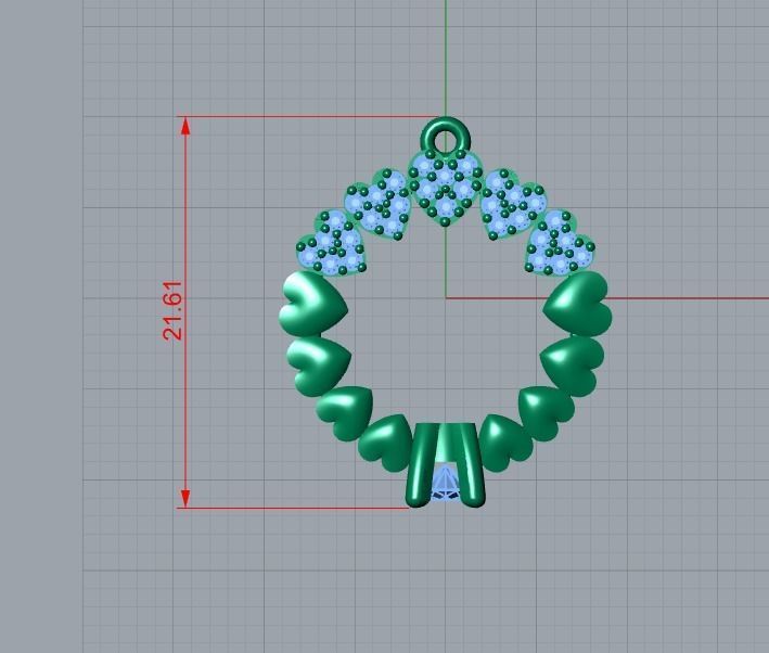 heart pendant 3D print model_6