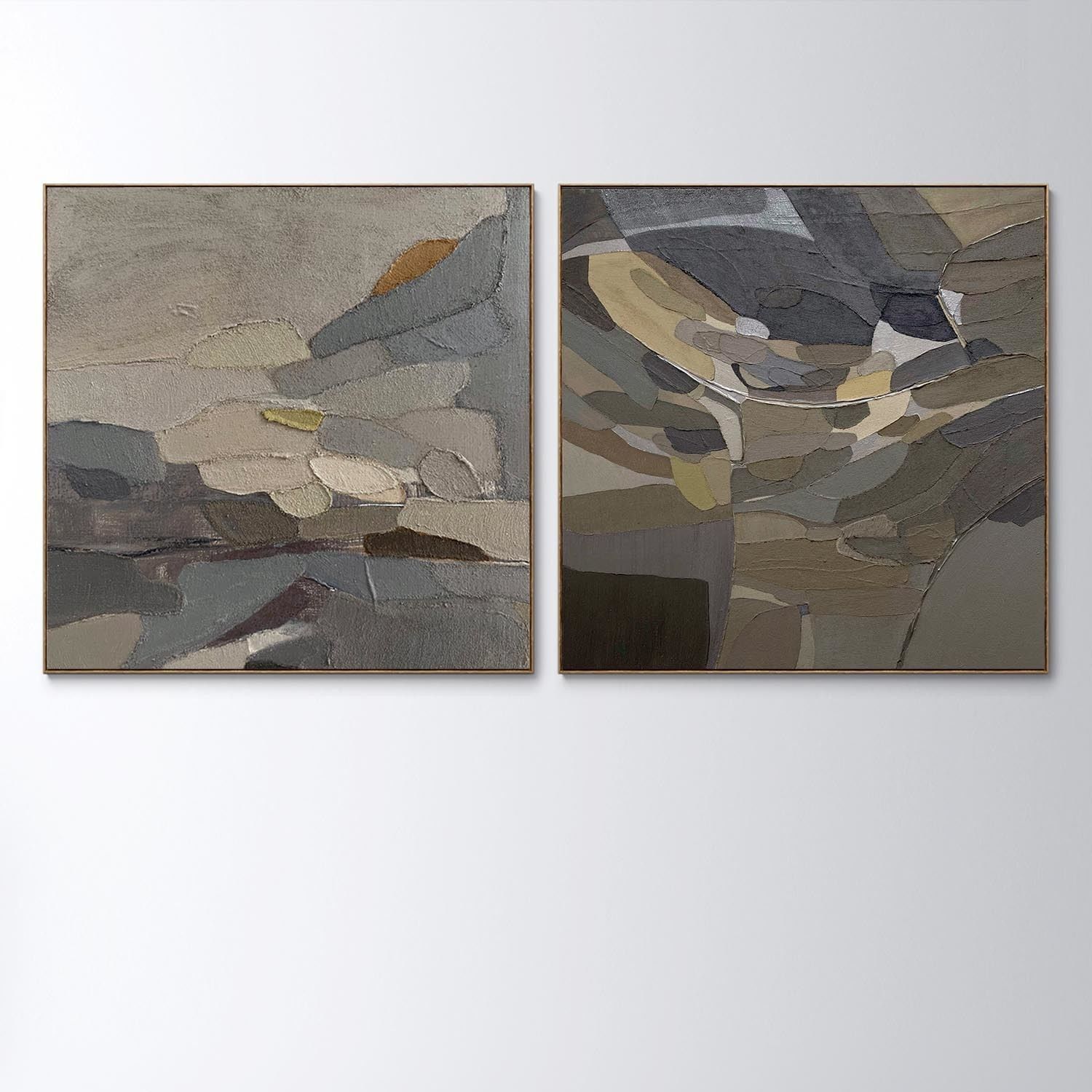 Plaster two square photo frames 50 Low-poly 3D model_2