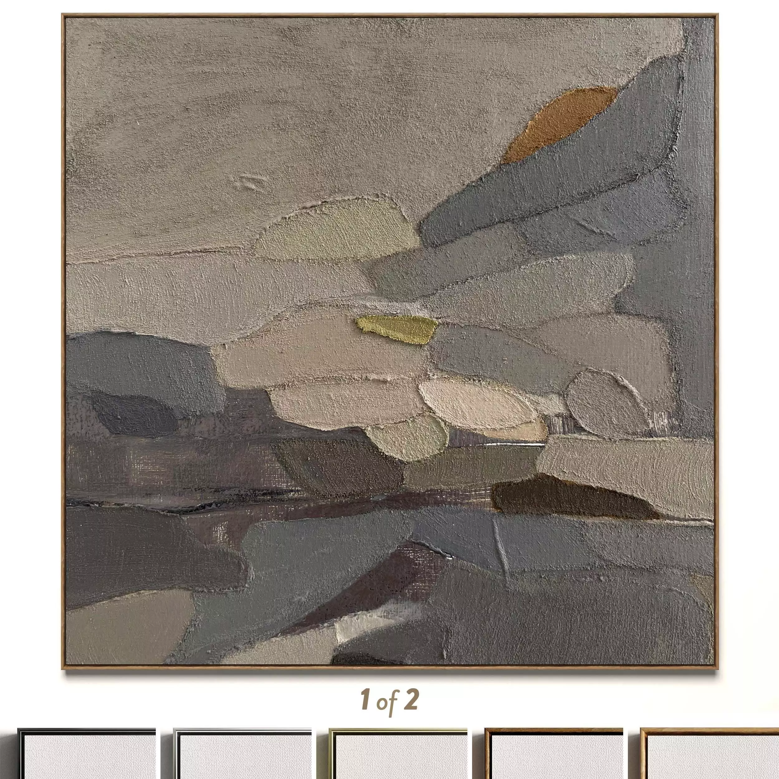 Plaster two square photo frames 50 Low-poly 3D model_0