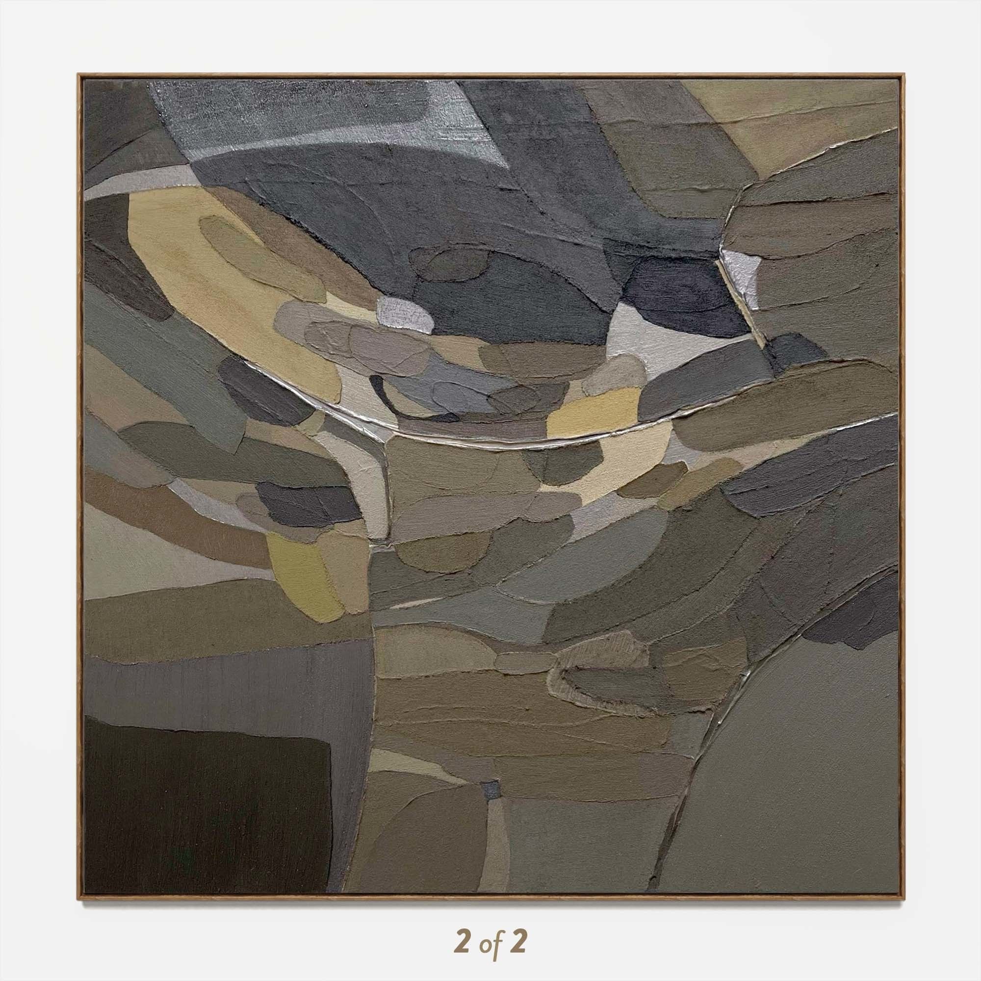 Plaster two square photo frames 50 Low-poly 3D model_1