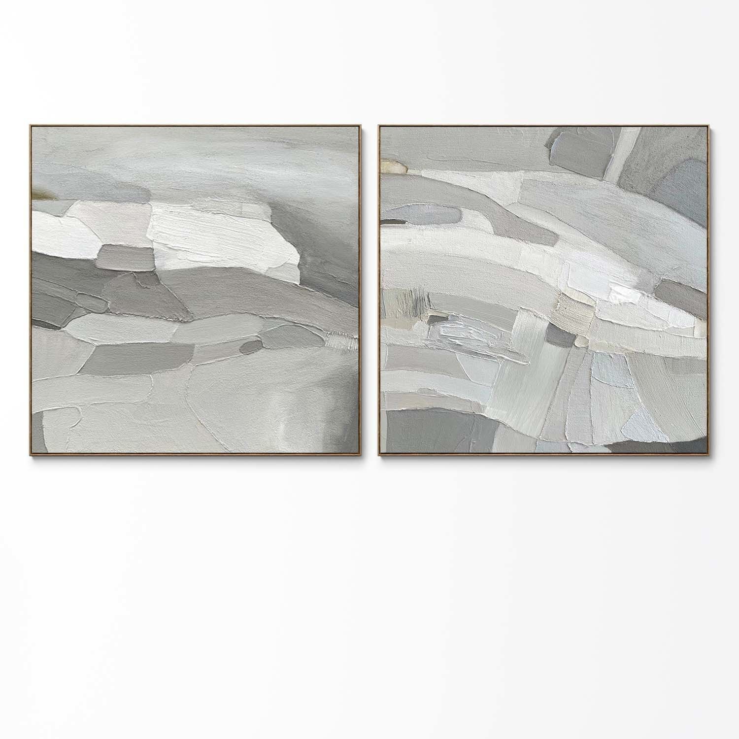 Plaster two square photo frames 52 Low-poly 3D model_2