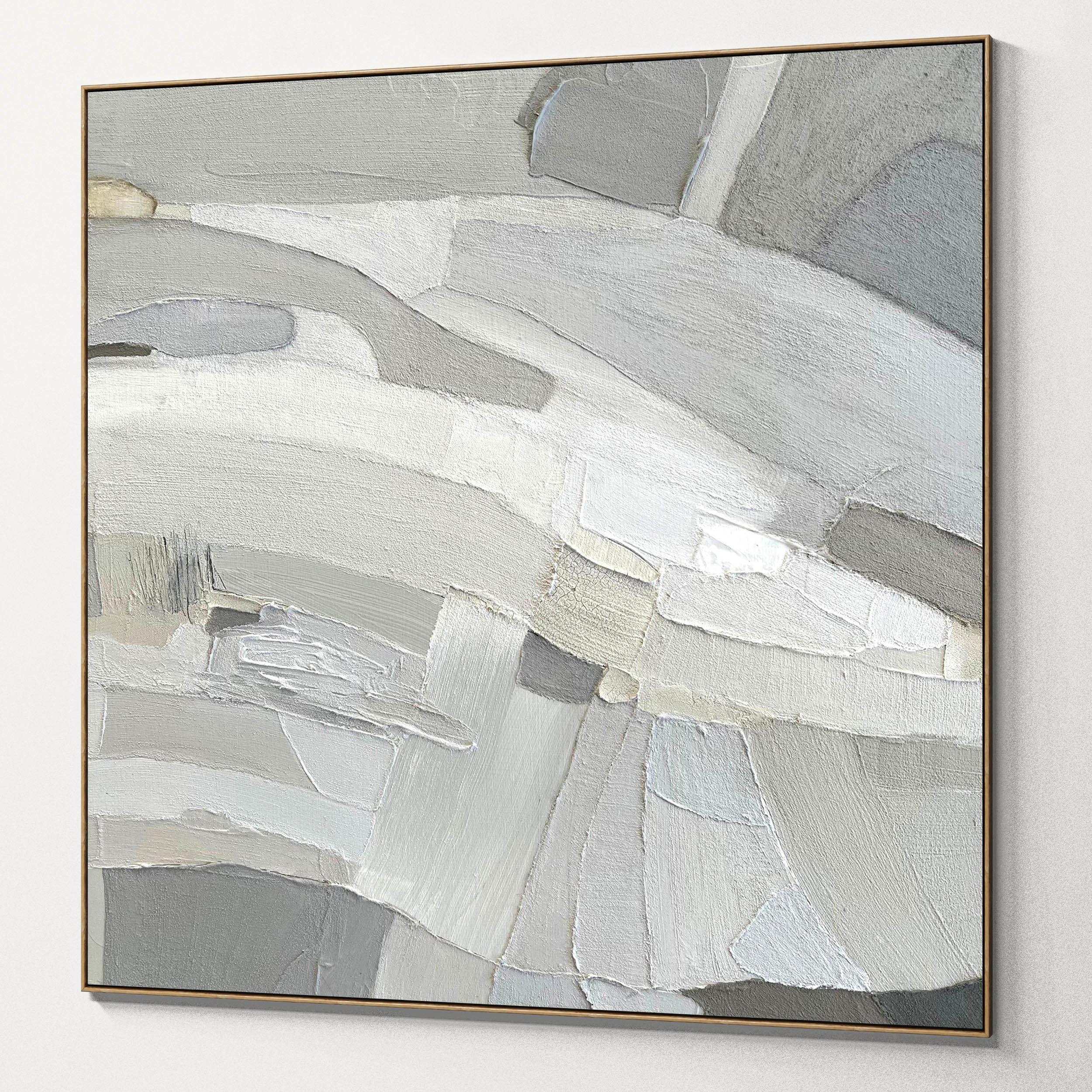 Plaster two square photo frames 52 Low-poly 3D model_4