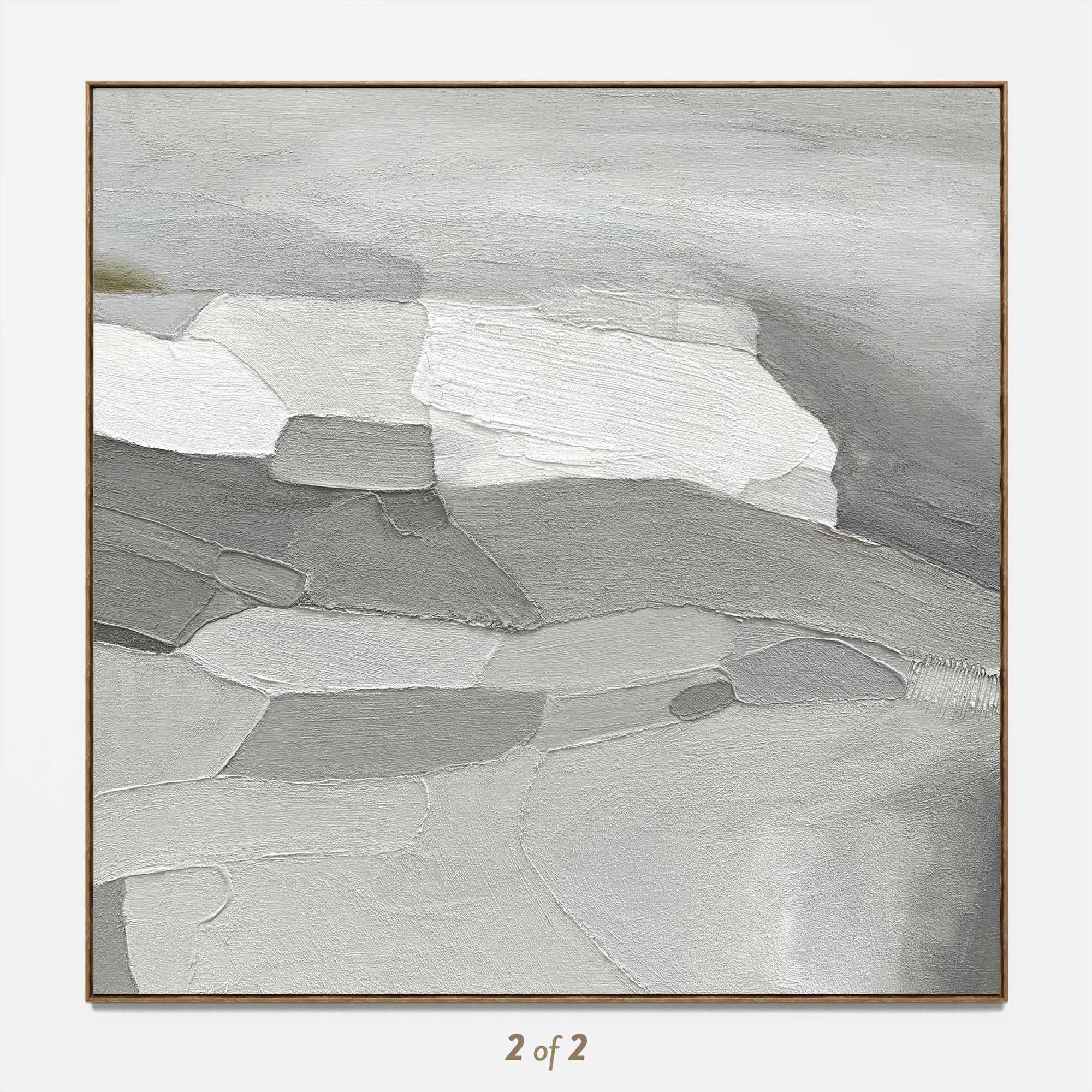 Plaster two square photo frames 52 Low-poly 3D model_1