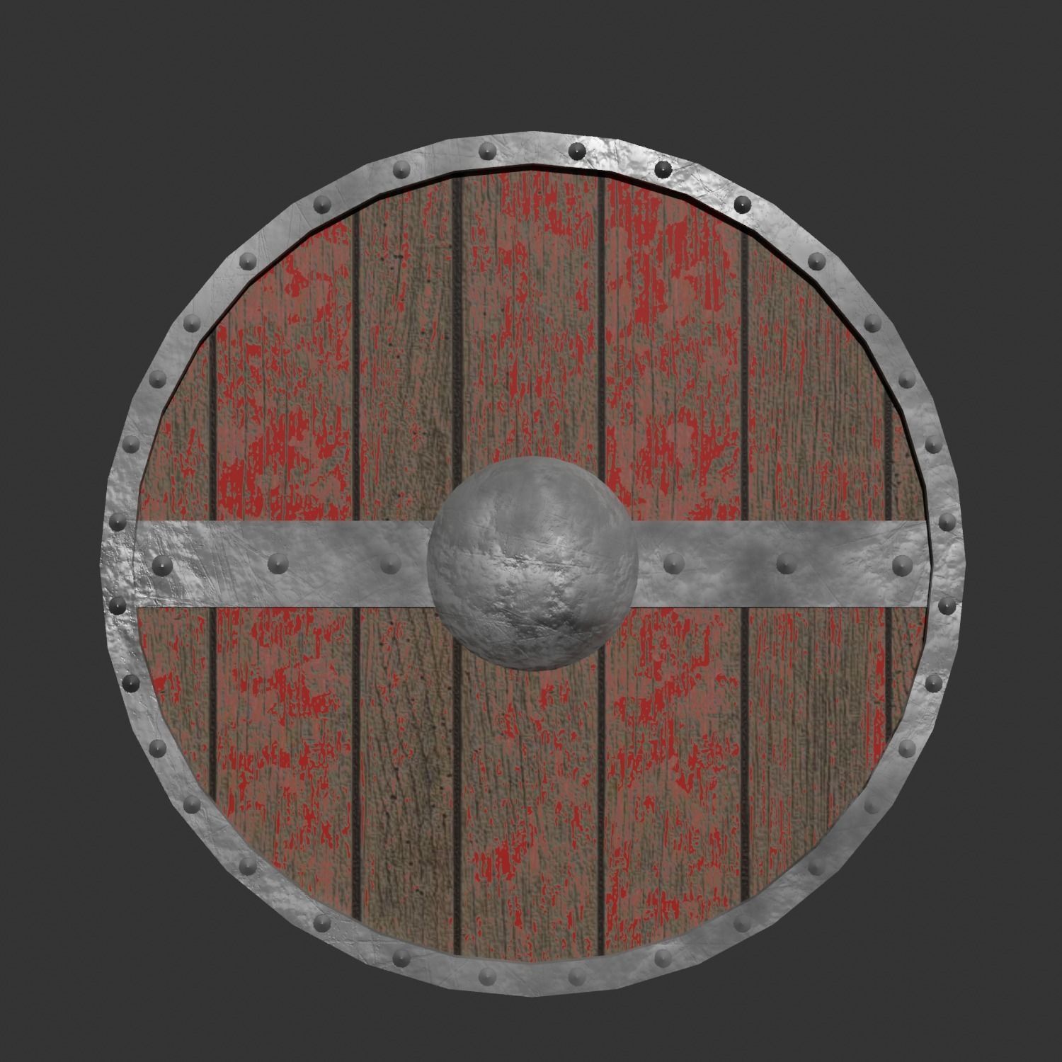Small PBR Axes and Shields kit Low-poly 3D model_4