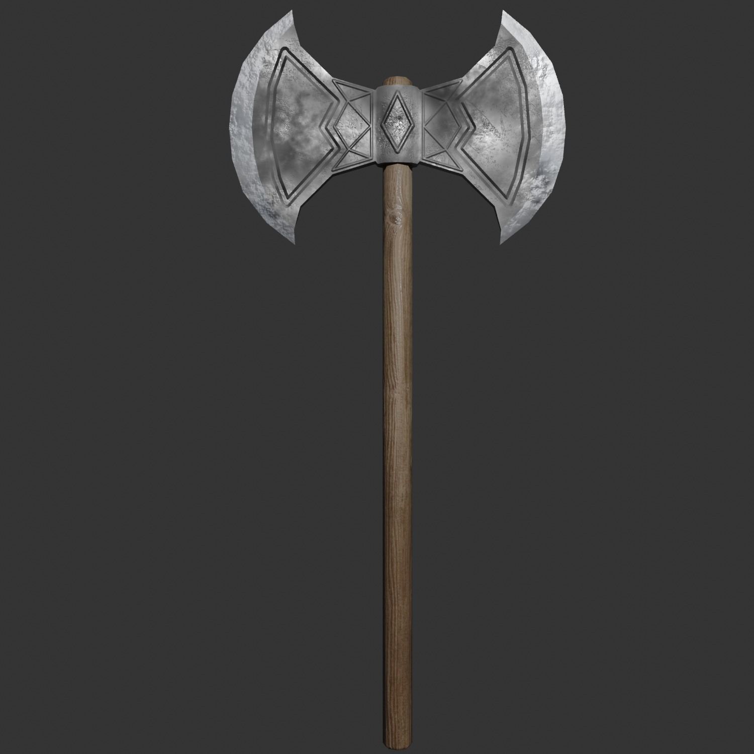 Small PBR Axes and Shields kit Low-poly 3D model_2