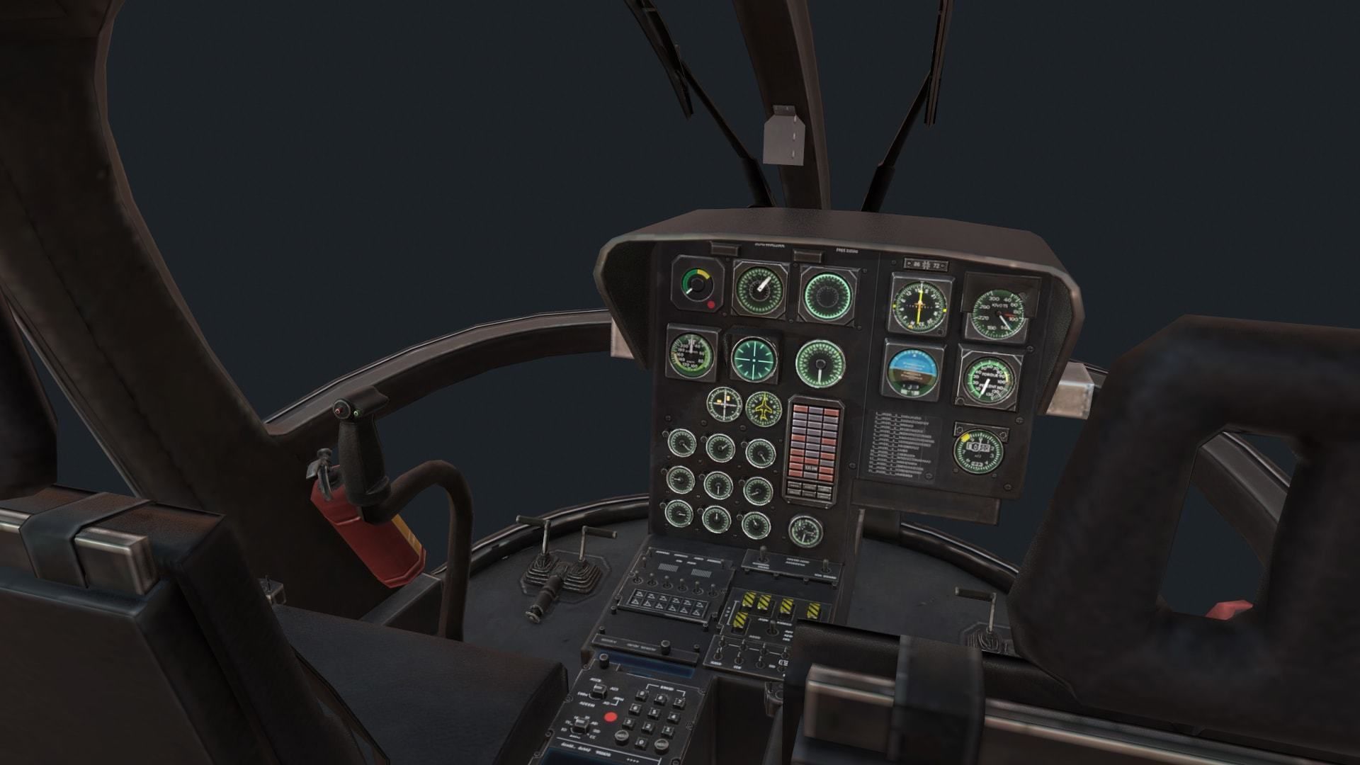 MBB Bo 105 Low-poly 3D model_5