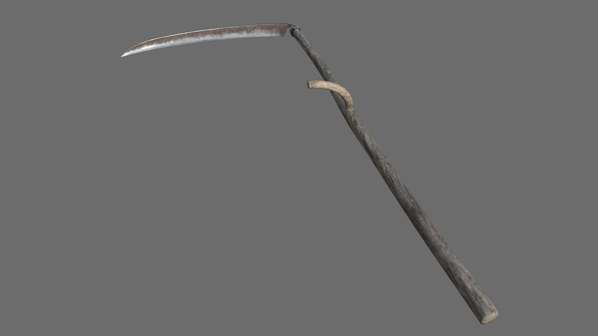 Scythe Low-poly 3D model_1