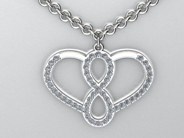 heart pendant 3D print model_1