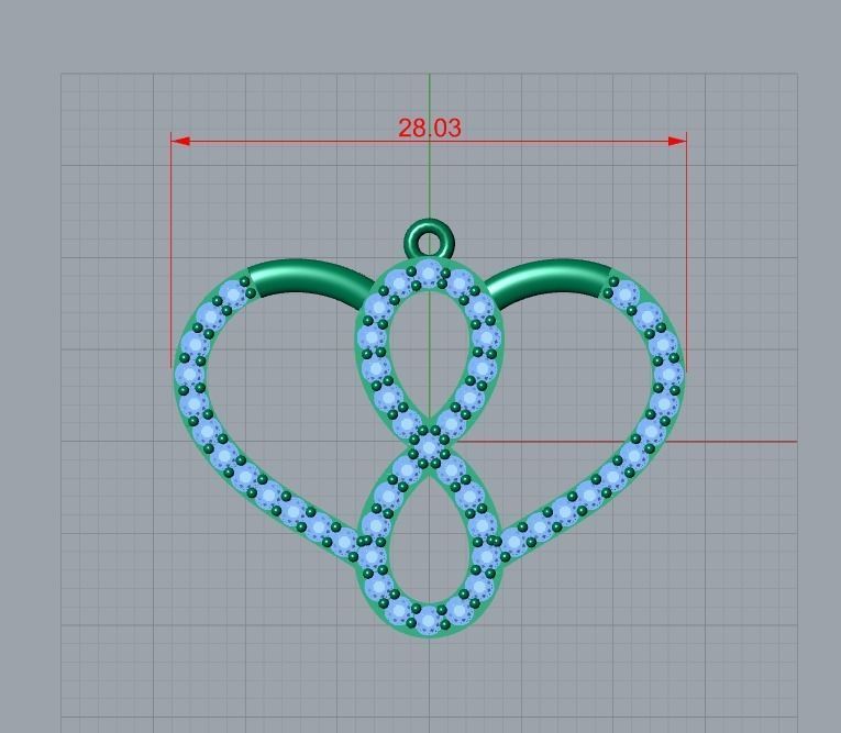 heart pendant 3D print model_7