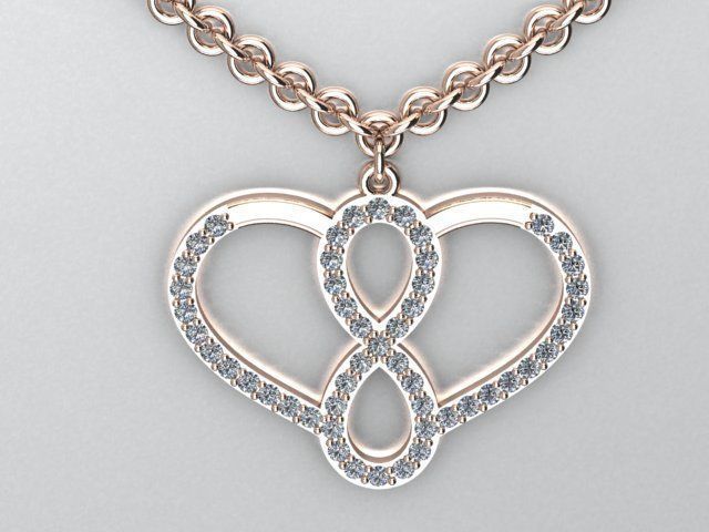 heart pendant 3D print model_2