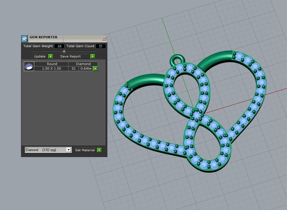 heart pendant 3D print model_4
