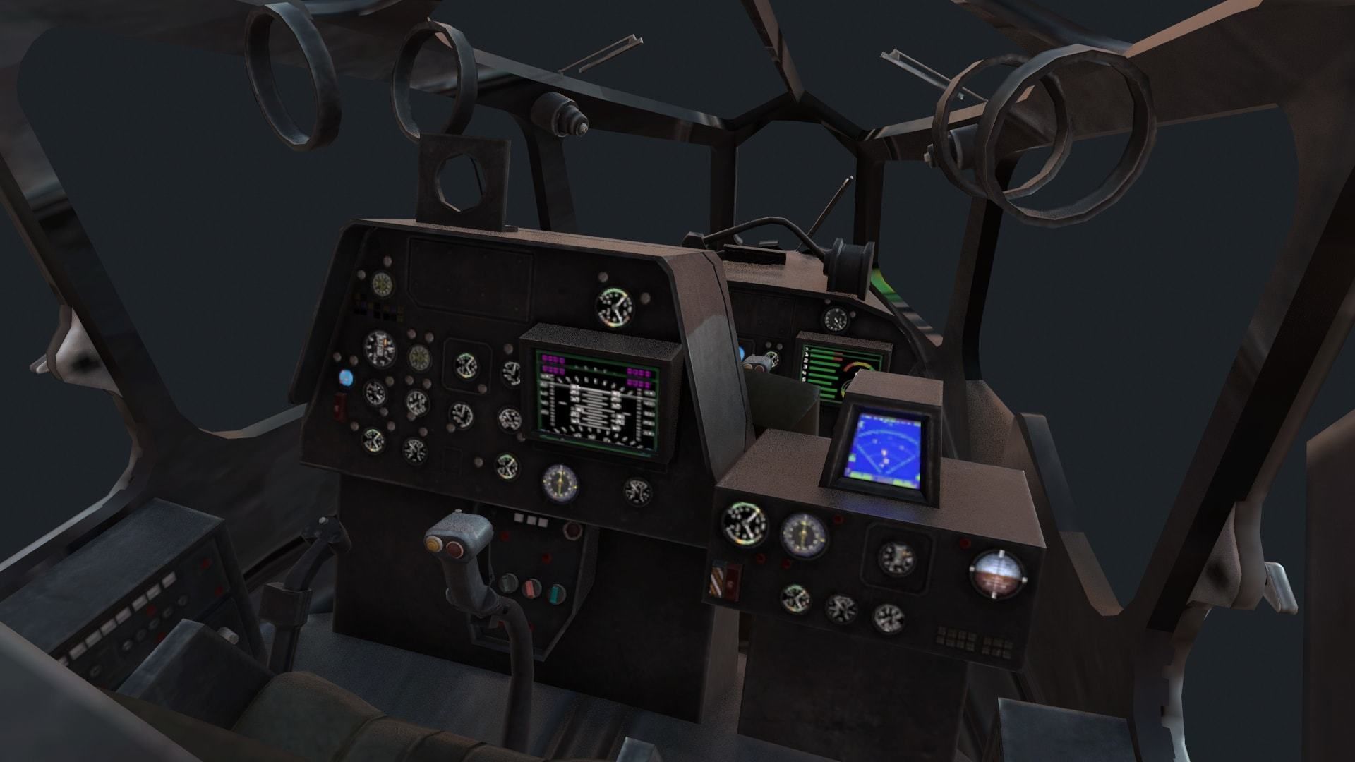 Military helicopter pack Low-poly 3D model_40