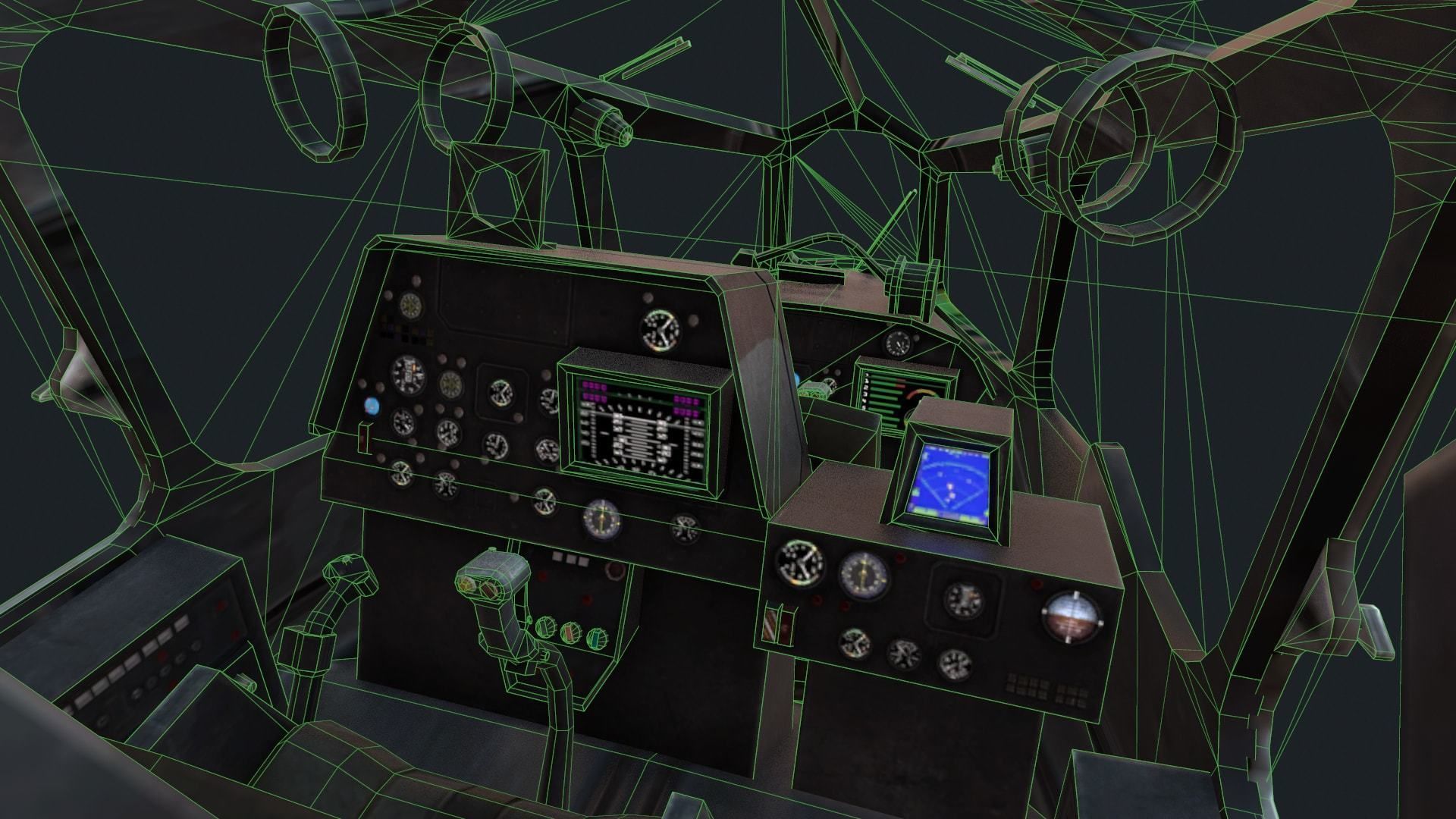 Military helicopter pack Low-poly 3D model_44