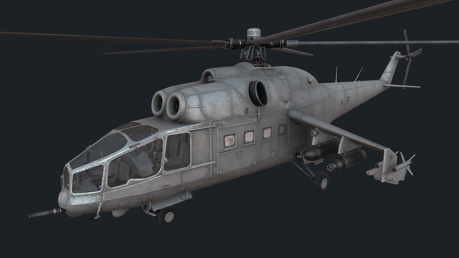 Military helicopter pack Low-poly 3D model_5