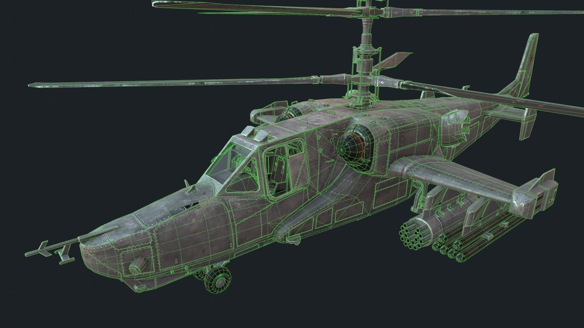 Military helicopter pack Low-poly 3D model_25